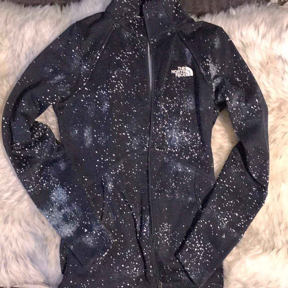 North face galaxy print full-zip jacket